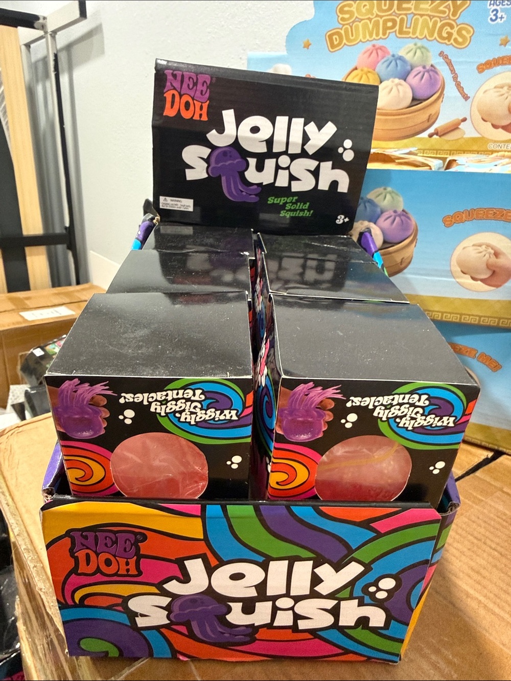 NeeDoh Jelly Squish PINK 12 pcs in box
